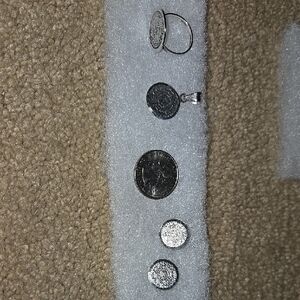 Silver Coin Jewelry Set